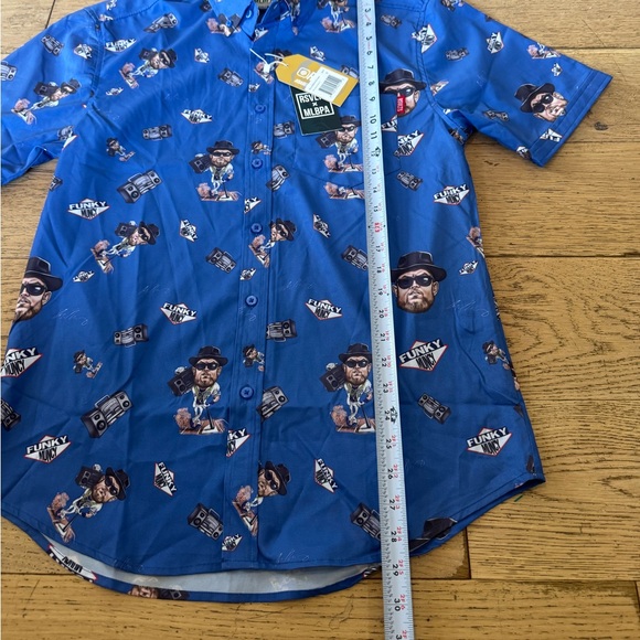 RSVLTS MLVPA Muncy Kunuflex Blue Graphic Men's Short Sleeve Shirt Sz Medium‎ NWT - Picture 3 of 10